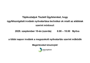 nyitvatartas modosul